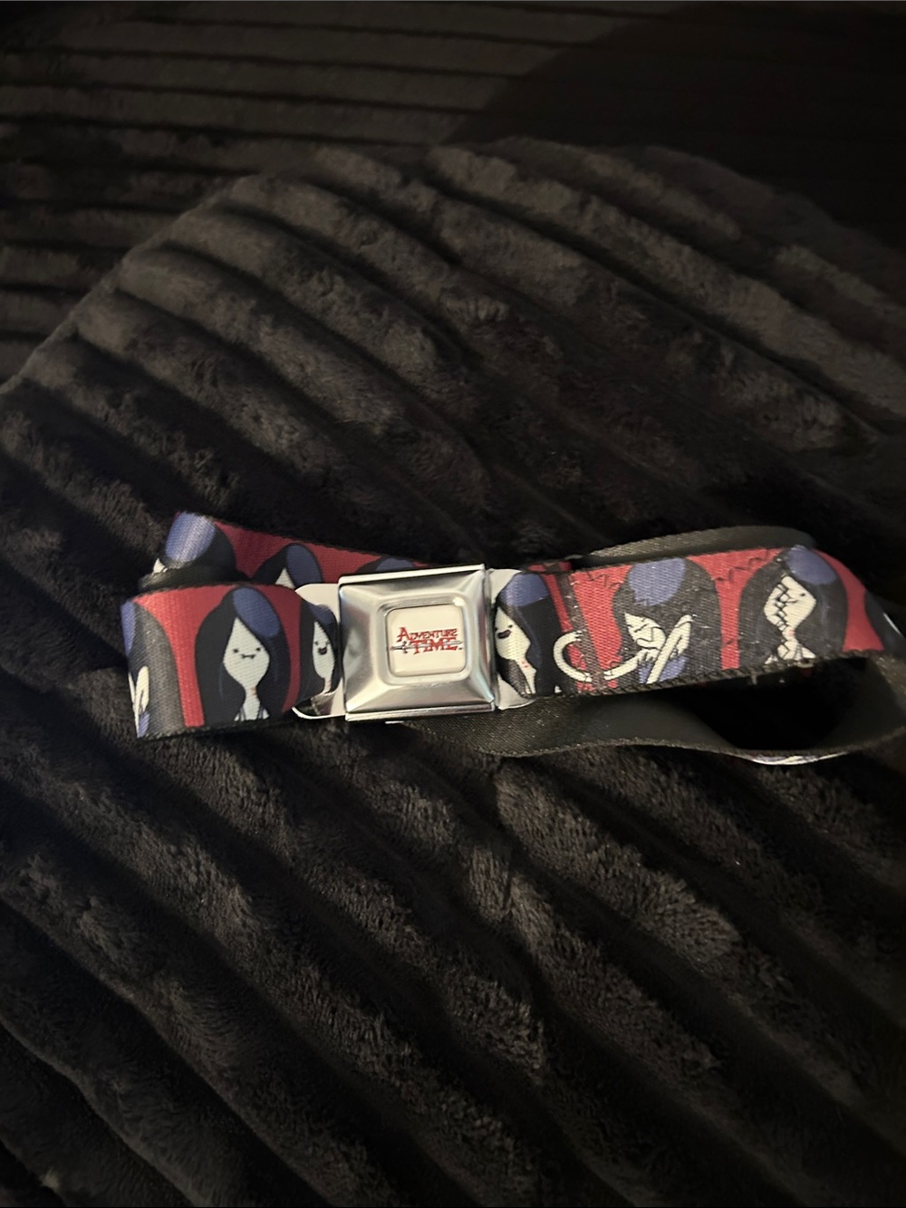Adventure Time Marceline Seatbelt Belt - Black, Red, Blue